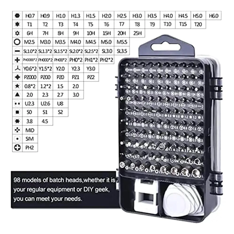 JUEGO DE DESTORNILLADORES DE PRECISION 115 EN 1 - 5