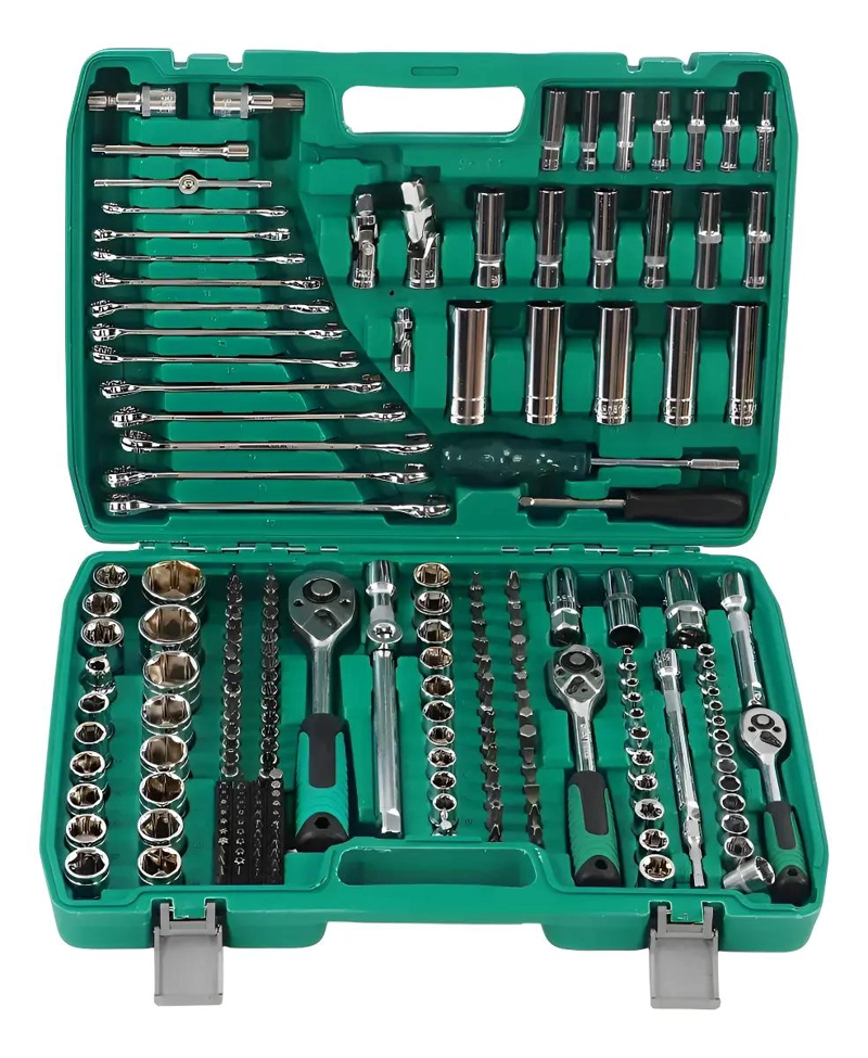 SET DE HERRAMIENTAS 216 PIEZAS CON DADOS Y LLAVES - 1