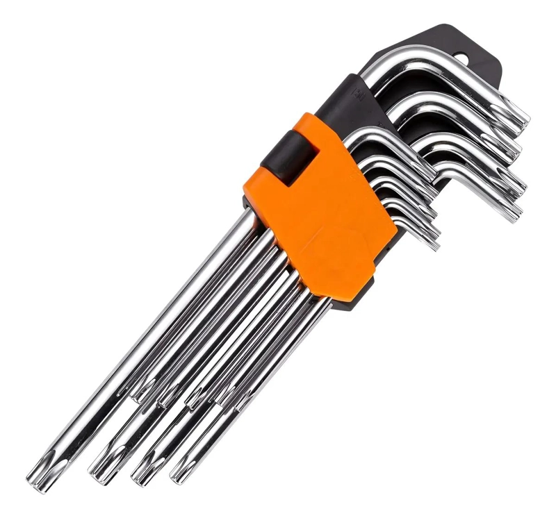 JUEGO DE LLAVES TORX CON ACABADO CROMADO - 1