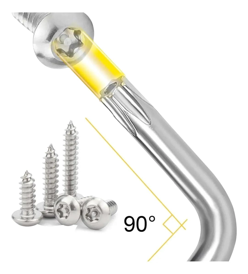 JUEGO DE LLAVES TORX CON ACABADO CROMADO - 3