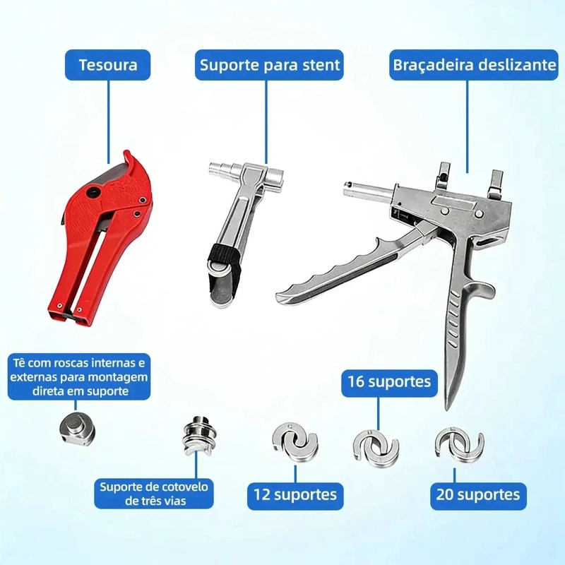 KIT PRENSA PARA TUBERIA PEX 16-25MM CON TIJERA Y ABOCARDA - 2