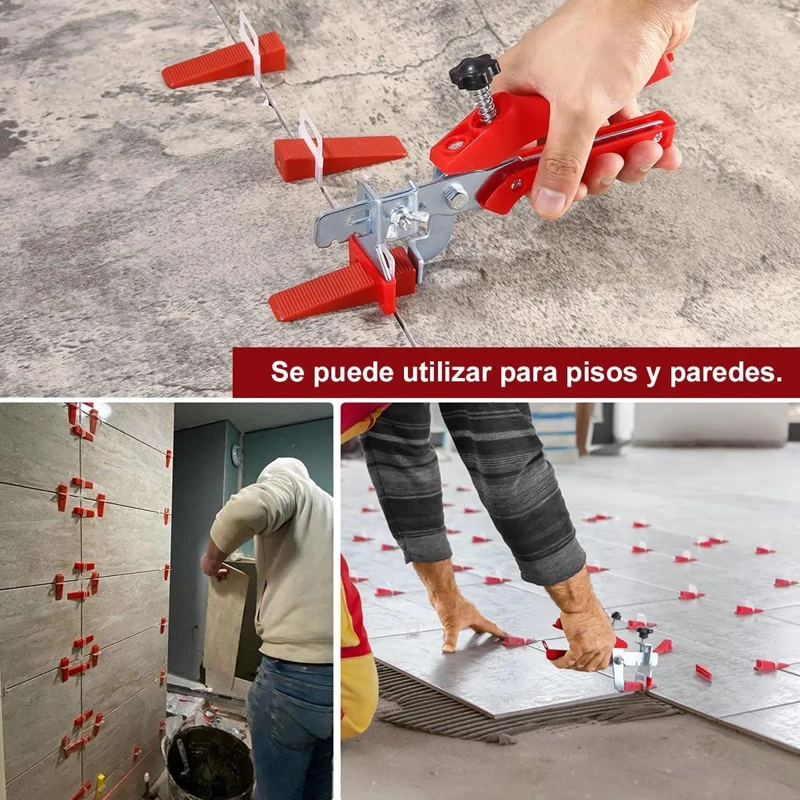 KIT NIVELADORES PARA BALDOSAS CON CUÑAS Y ALICATE - 5