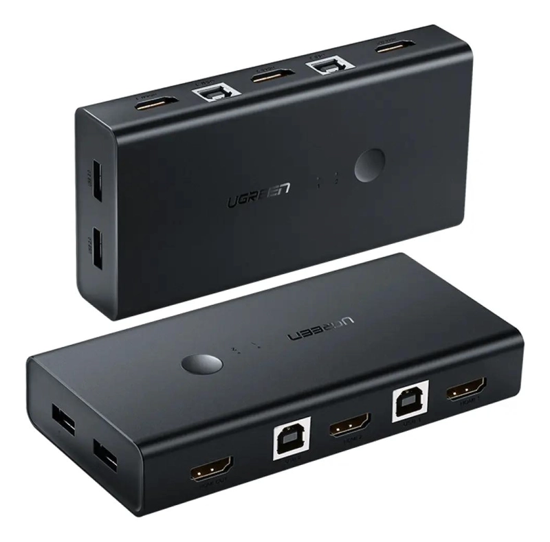 CONMUTADOR KVM HDMI 2 EN 1 PARA VIDEO Y TECLADO - 1