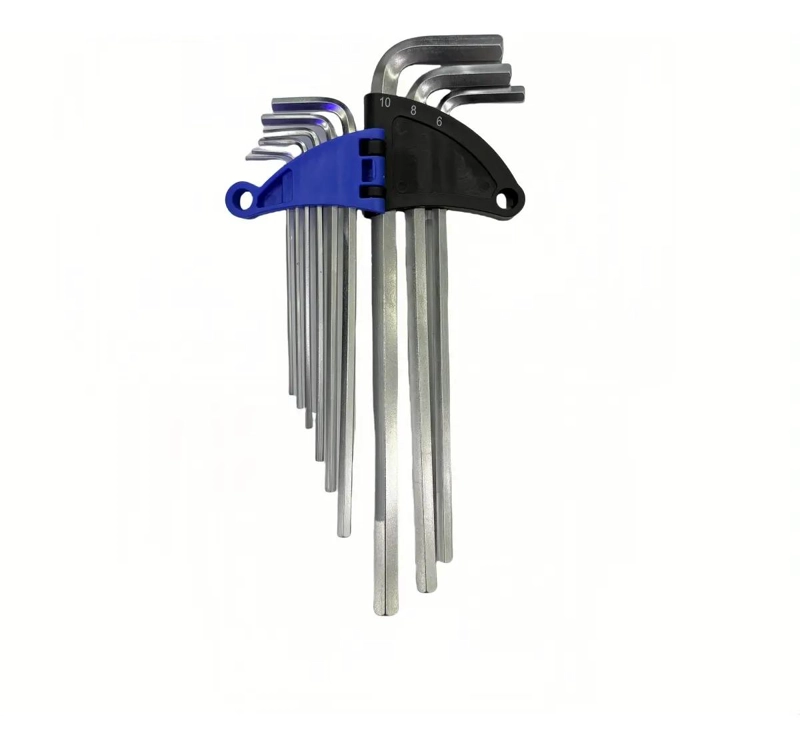 SET 9 LLAVES ALLEN HEXAGONALES CROMO VANADIO 1.5-10 MM - 4