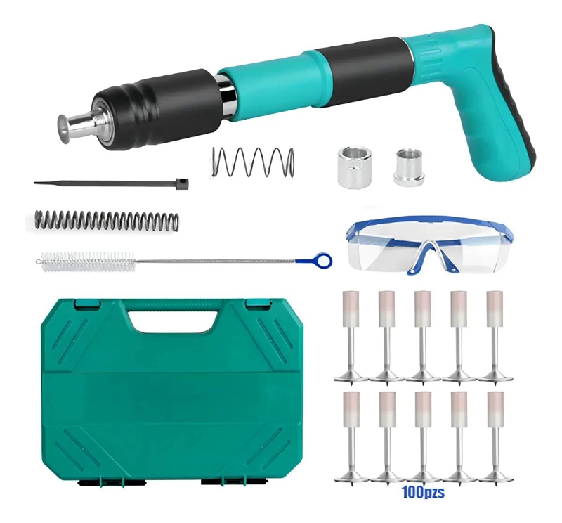 KIT PORTATIL DE PISTOLA PARA FIJACION EN PARED CON 100 CL - 1
