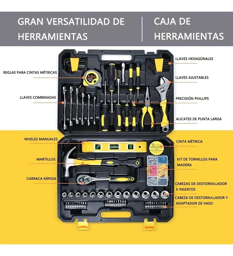 KIT DE HERRAMIENTAS MECANICO CON 108 PIEZAS - 2