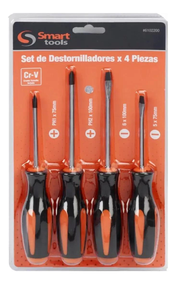JUEGO DE DESTORNILLADORES 4 PIEZAS ERGONOMICO - 1