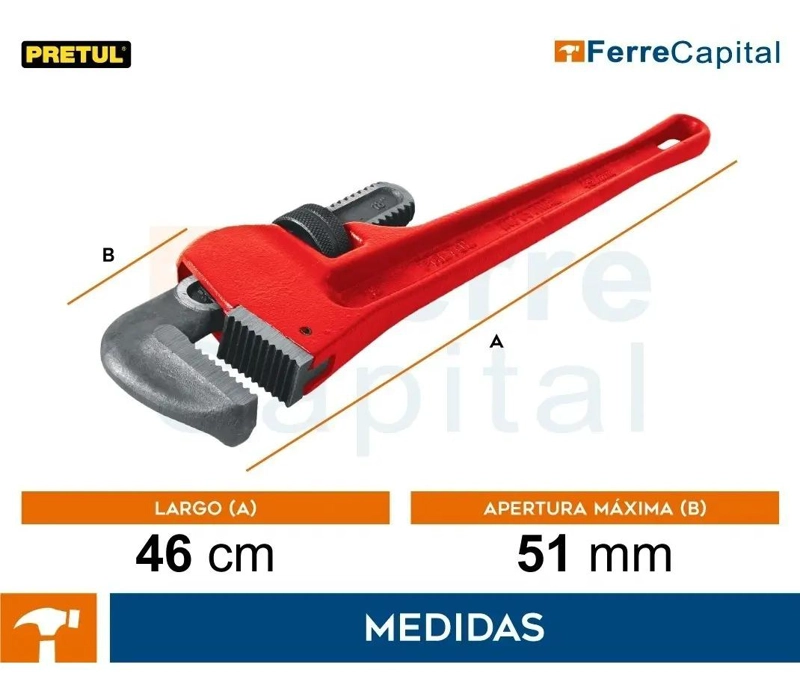 LLAVE STILSON 18 PULGADAS DE HIERRO MALEABLE - 4