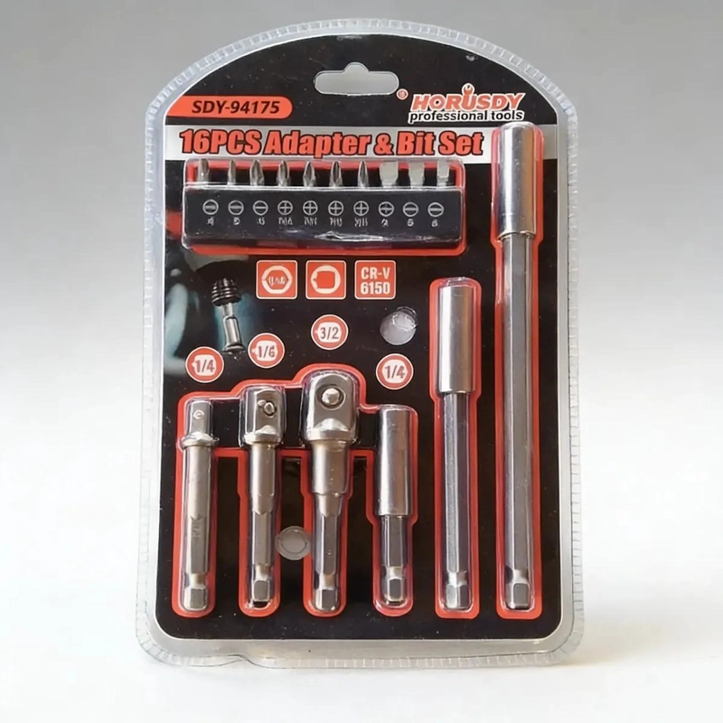 SET DE DADOS 1/4, 3/8, 1/2 CON EXTENSOR Y PUNTAS - 1