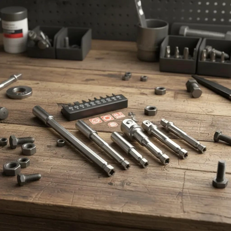 SET DE DADOS 1/4, 3/8, 1/2 CON EXTENSOR Y PUNTAS - 2