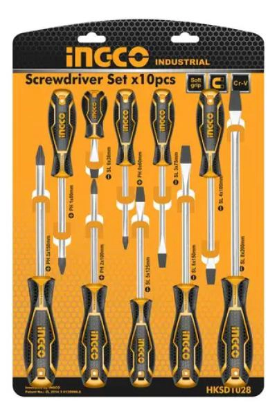 KIT DE 10 DESTORNILLADORES MANUALES VARIADOS - 1