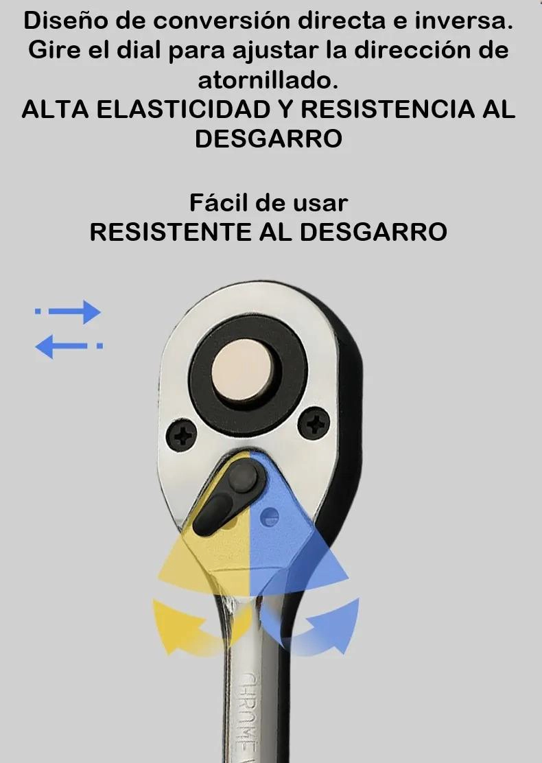 LLAVE DE TRINQUETE CON MANGO ERGONOMICO - 7
