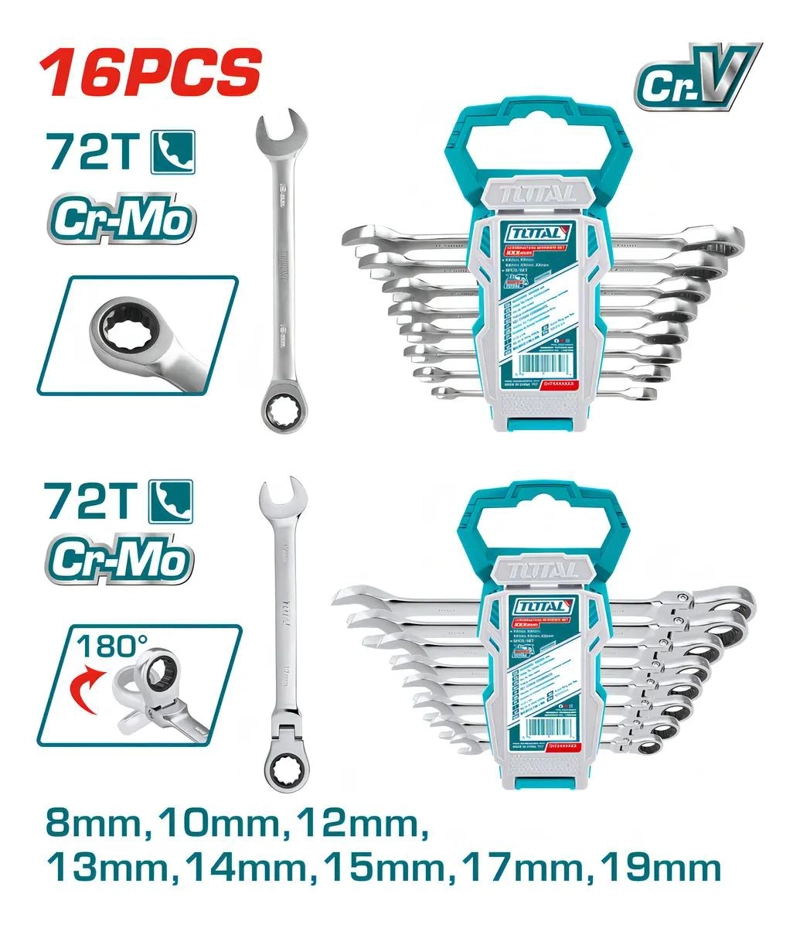 SET DE LLAVES PUNTA CORONA CON CHICHARRA TOTAL TOOLS - 2