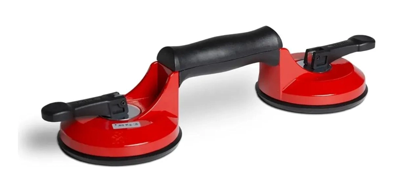 VENTOSA DOBLE PARA CERAMICA Y CRISTAL CARGA 80 KG - 1