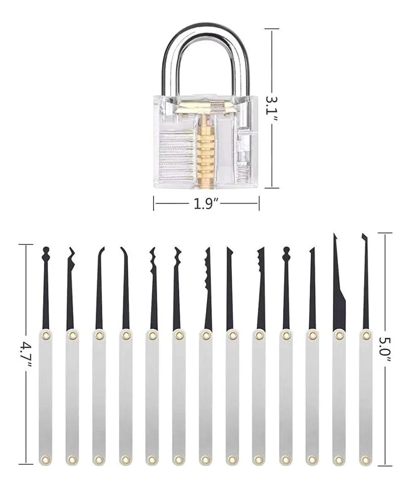 KIT DE GANZUAS CON CANDADO TRANSPARENTE - 2