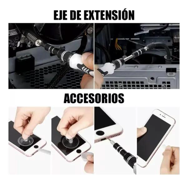 KIT DE HERRAMIENTAS DE DESTORNILLADOR 115 EN 1 - 10