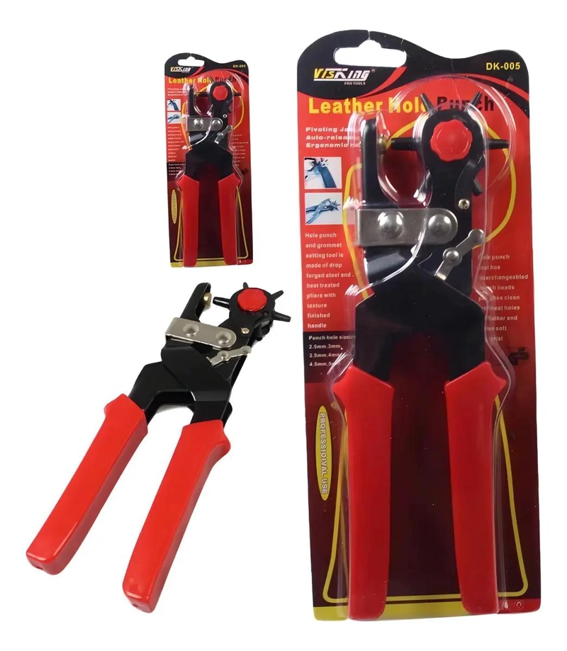ALICATE SACABOCADOS CON 6 PUNZONES PARA CUERO 5MM - 1