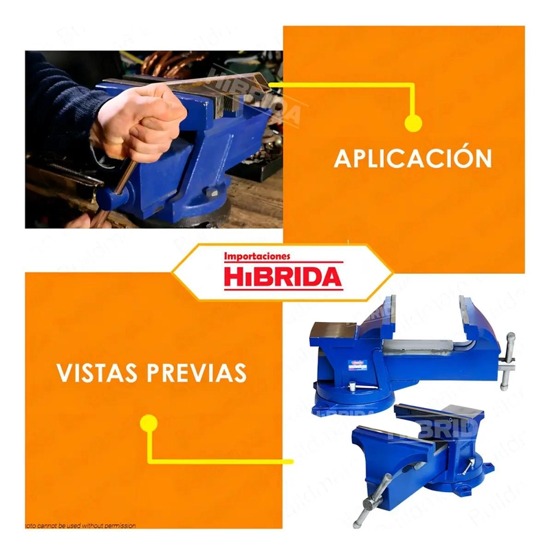 TORNILLO DE BANCO 8'' CON PRENSA GIRATORIA Y YUNQUE - 4