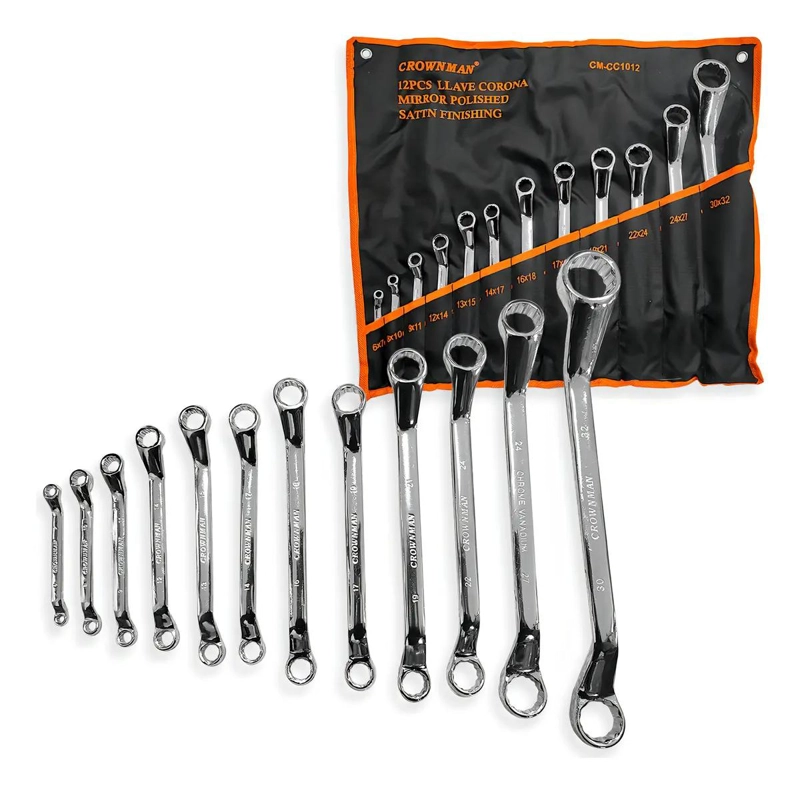 SET 12 LLAVES DOBLE PUNTA CURVA 6-32MM - 1