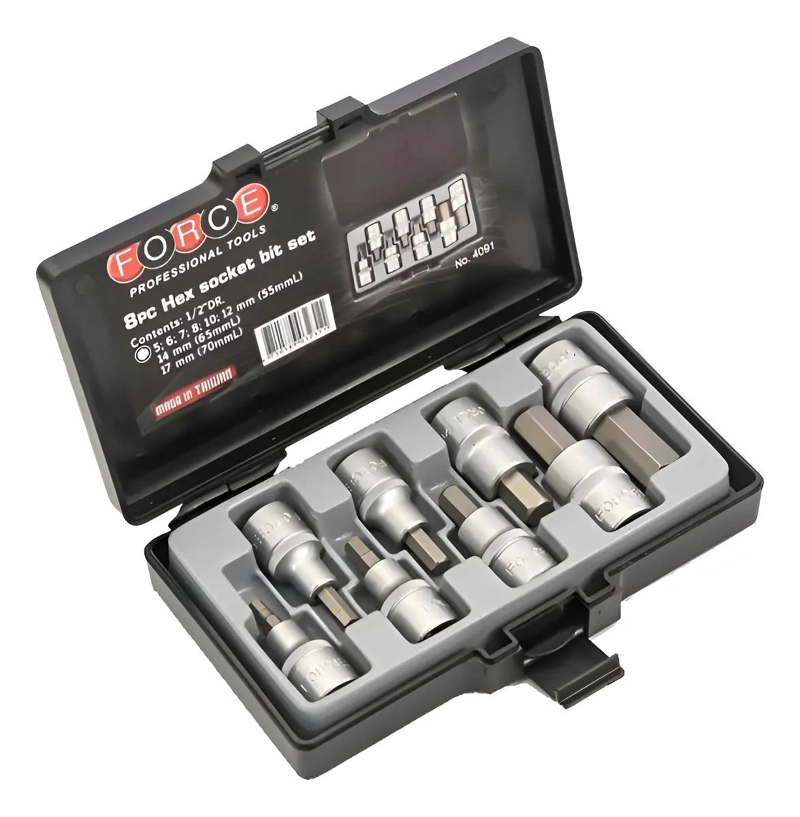 JUEGO DE DADOS ALLEN 1/2'' 5 A 17MM 8 PIEZAS - 1