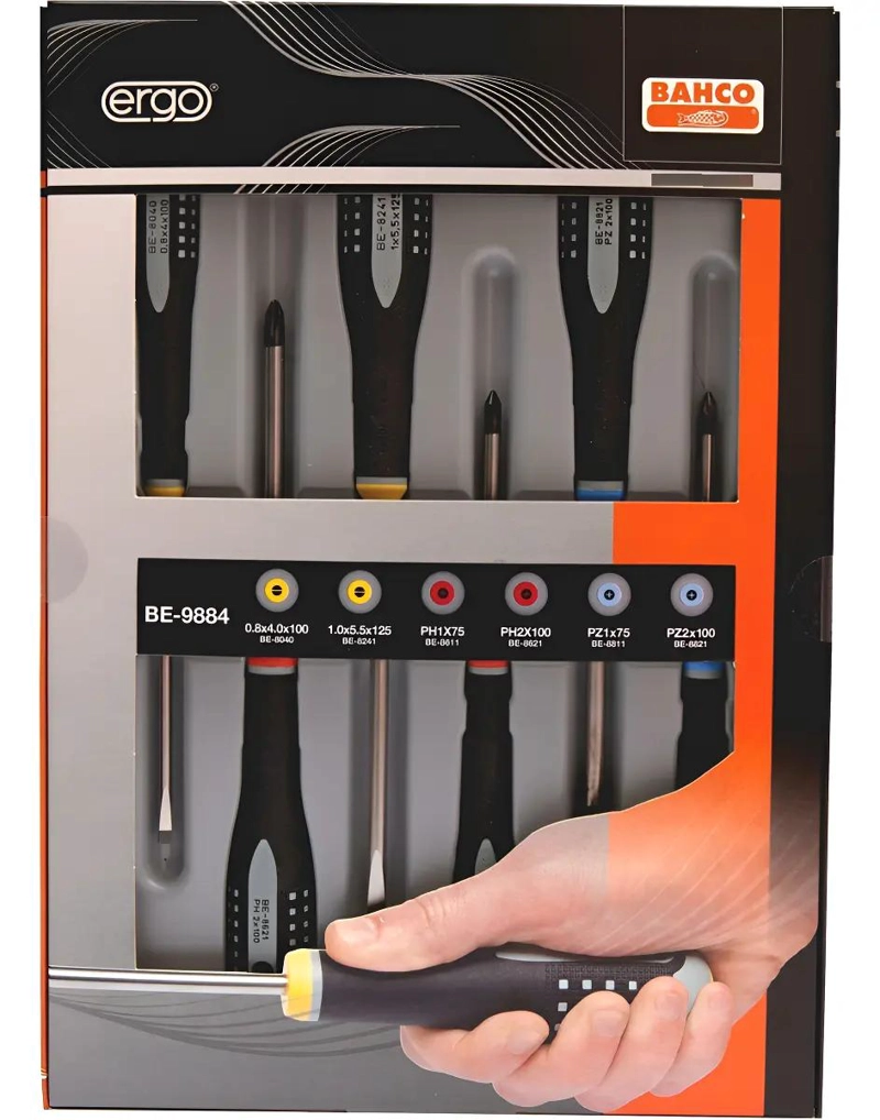 JUEGO DE DESTORNILLADORES ERGO CON MANGO ERGONOMICO - 1