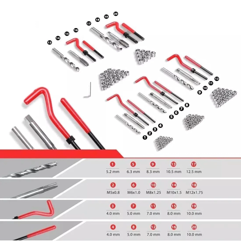 SET DE REPARACION DE ROSCAS HELICOIDALES PARA METAL - 3