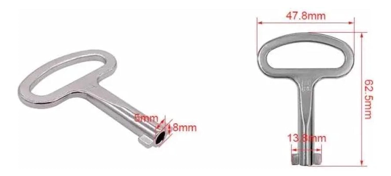 LLAVE DE TABLERO TIPO T DE ACERO INOXIDABLE - 2