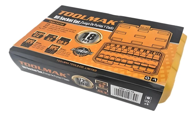 KIT 18 DADOS TORX ESTRELLA 1/2 MACHO Y HEMBRA - 1