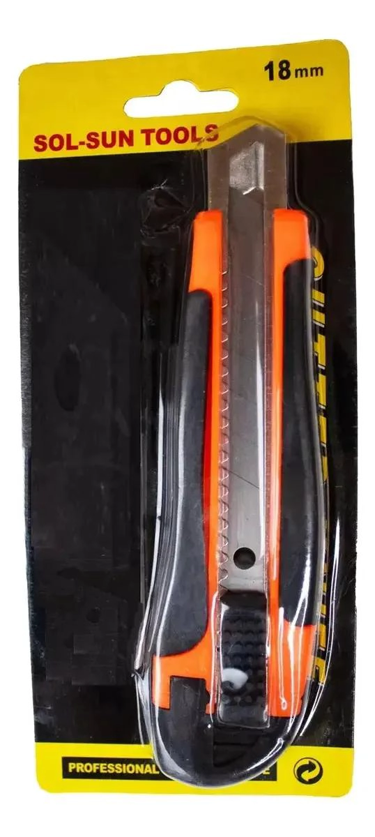 CUCHILLO CARTONERO NARANJA 12 UNIDADES - 2