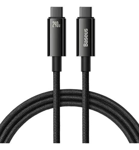 GENÉRICO CABLE TURBO TIPO-C A TIPO-C 240W 1M NEGRO