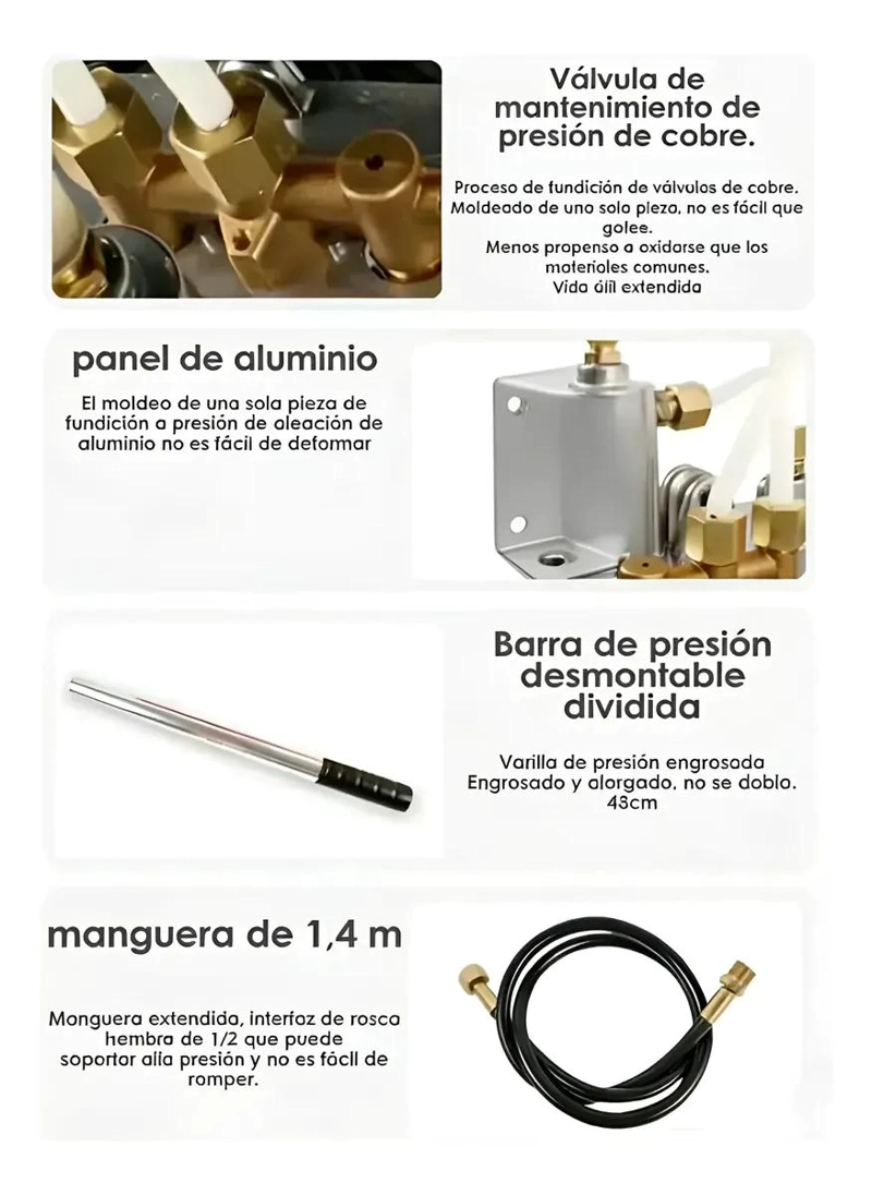 BOMBA MANUAL PARA PRUEBA DE PRESION HIDRAULICA 0-50 BAR - 4