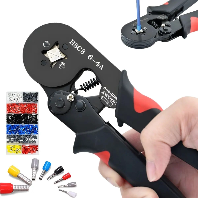 ALICATE CRIMPADOR AJUSTABLE PARA TERMINALES 6-4A - 1