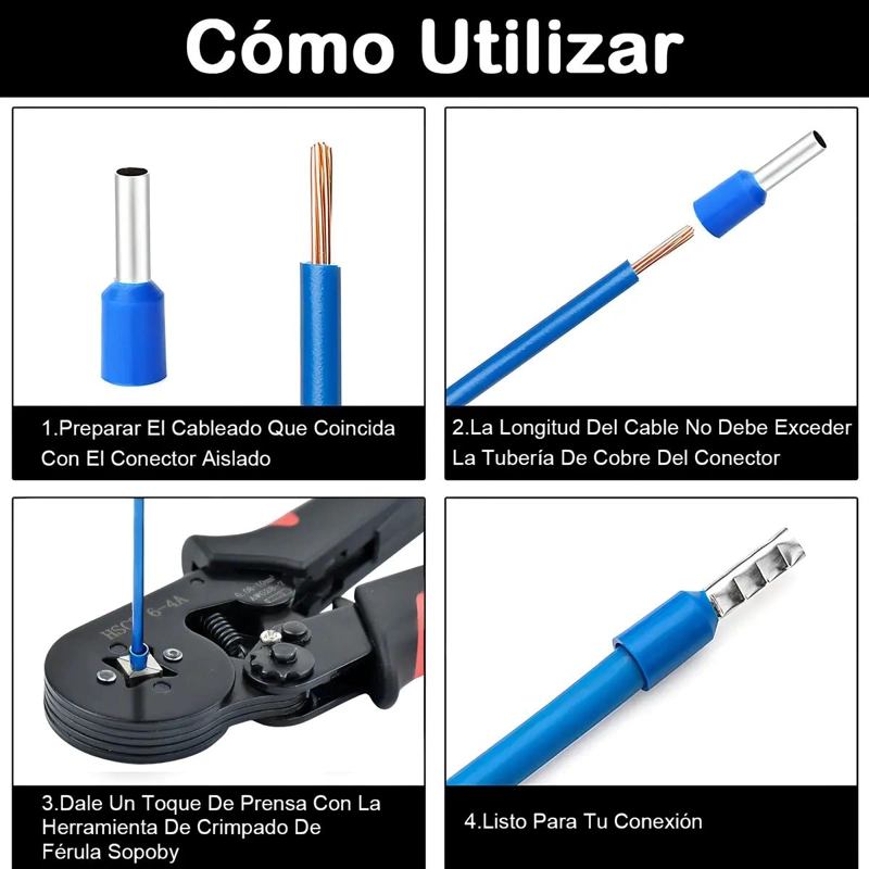 ALICATE CRIMPADOR AJUSTABLE PARA TERMINALES 6-4A - 5