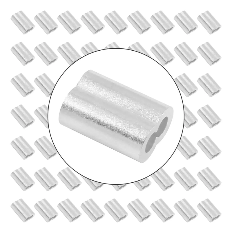 200 FUNDAS DE ALUMINIO PARA CUERDA DE ALAMBRE - 6