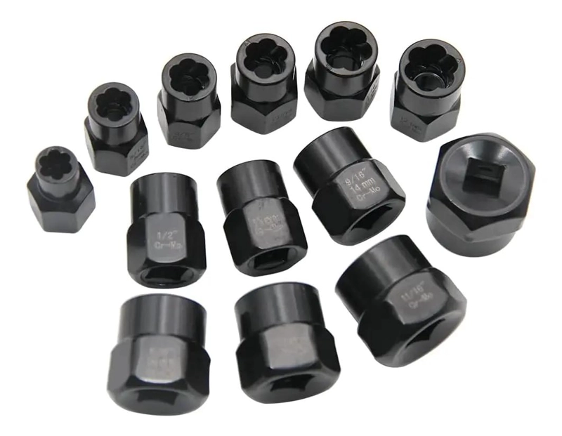 SET DE DADOS EXTRACTORES PARA PERNOS Y TUERCAS 8-19MM - 4