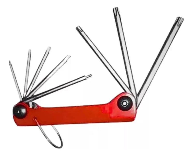 JUEGO DE LLAVES TORX PLEGABLE T5-T20 8 PIEZAS - 2