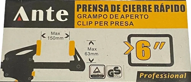 PRENSA DE APRIETE CIERRE RAPIDO 6 PULGADAS - 4