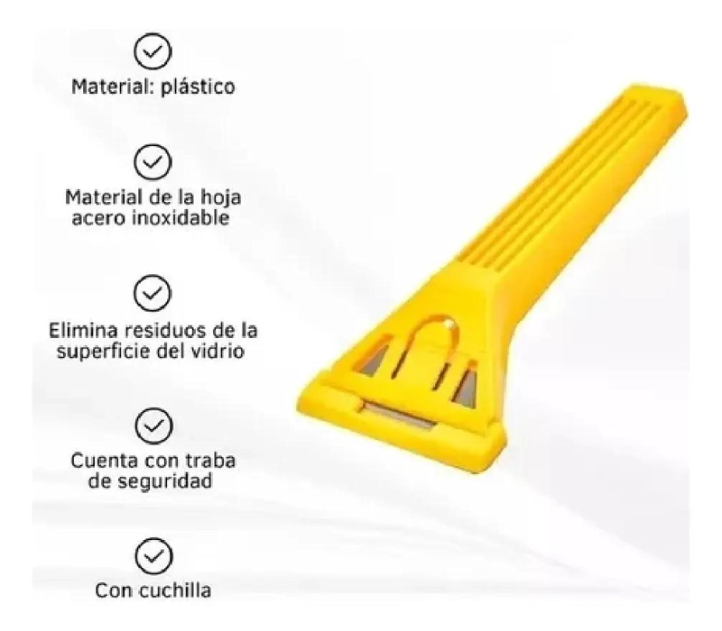 RASPADOR DE VIDRIO CON 6 HOJAS DE REPUESTO - 3