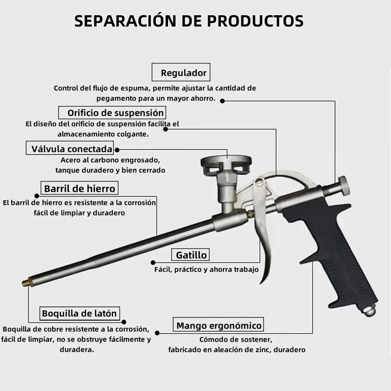 PISTOLA PARA APLICAR ESPUMA DE POLIURETANO - 3