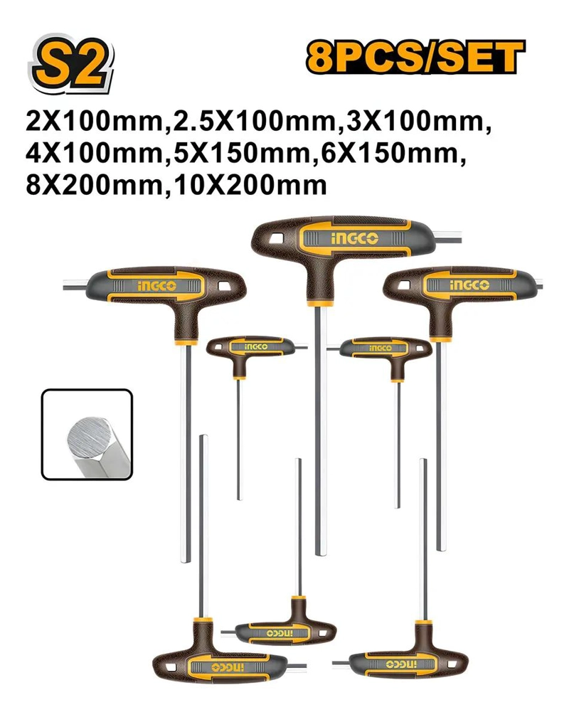 SET DE 8 LLAVES ALLEN TIPO T 2-10MM - 5