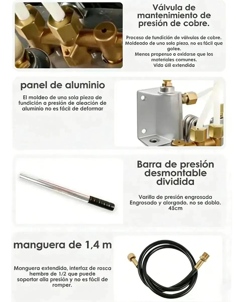 BOMBA MANUAL PARA PRUEBA DE PRESION HIDRAULICA 0-50 BAR - 4