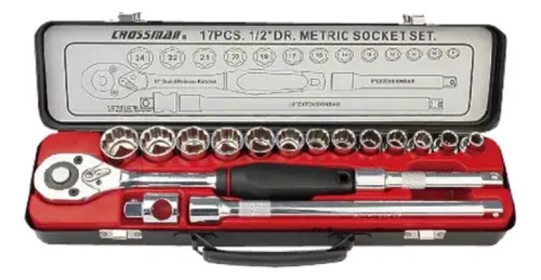 SET DE LLAVES DADO 1/2 DR 8-24 MM 17 PIEZAS - 1