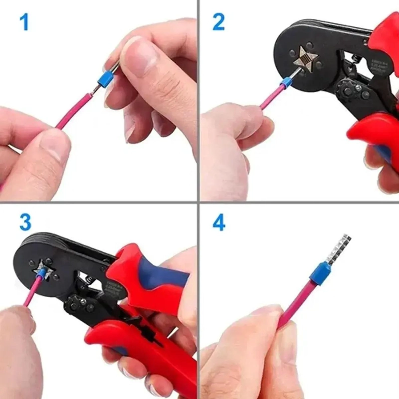 ALICATE CRIMPEADOR PARA TERMINALES CON 1250 FERRULES - 4