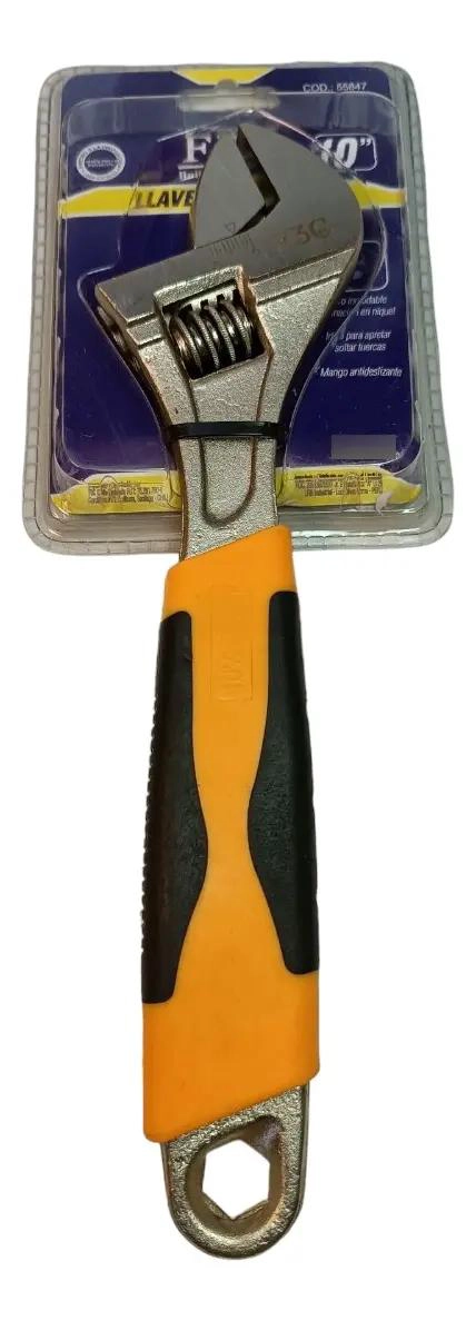 LLAVE FRANCESA AJUSTABLE 10' CON MANGO ANTIDESLIZANTE - 3