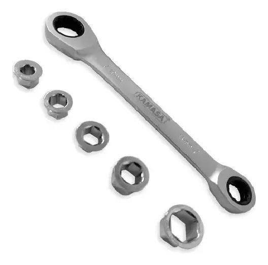 LLAVE CHICHARRA COMBINADA PUNTA CORONA 6 EN 1 PLATEADA - 2