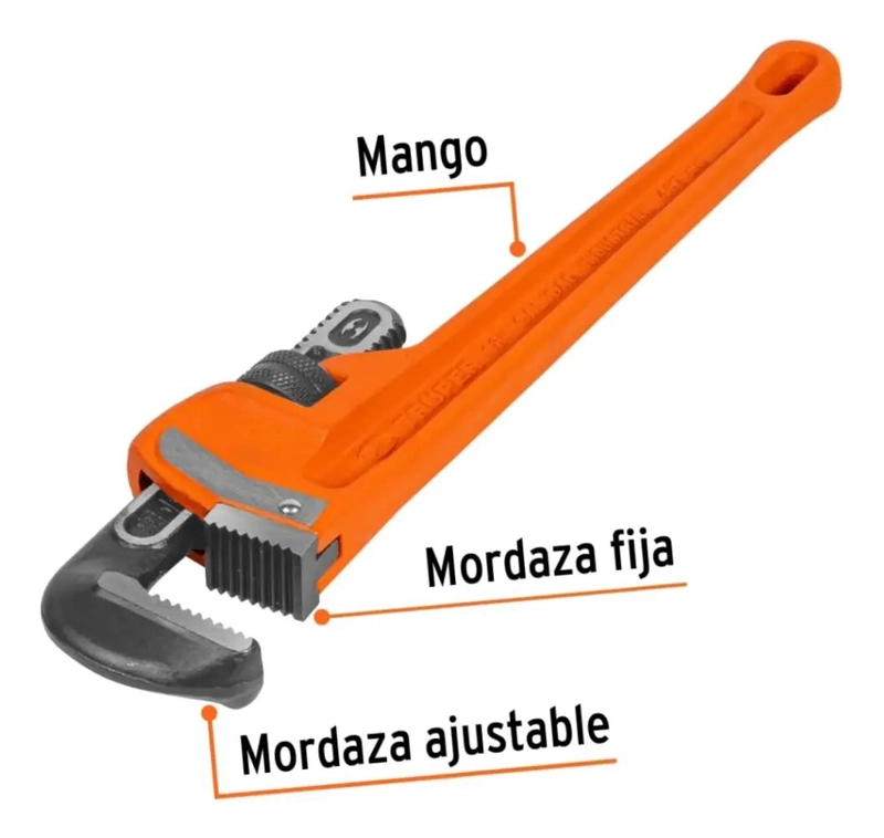 LLAVE STILSON 18 PULGADAS 51 MM PARA CAÑO - 5