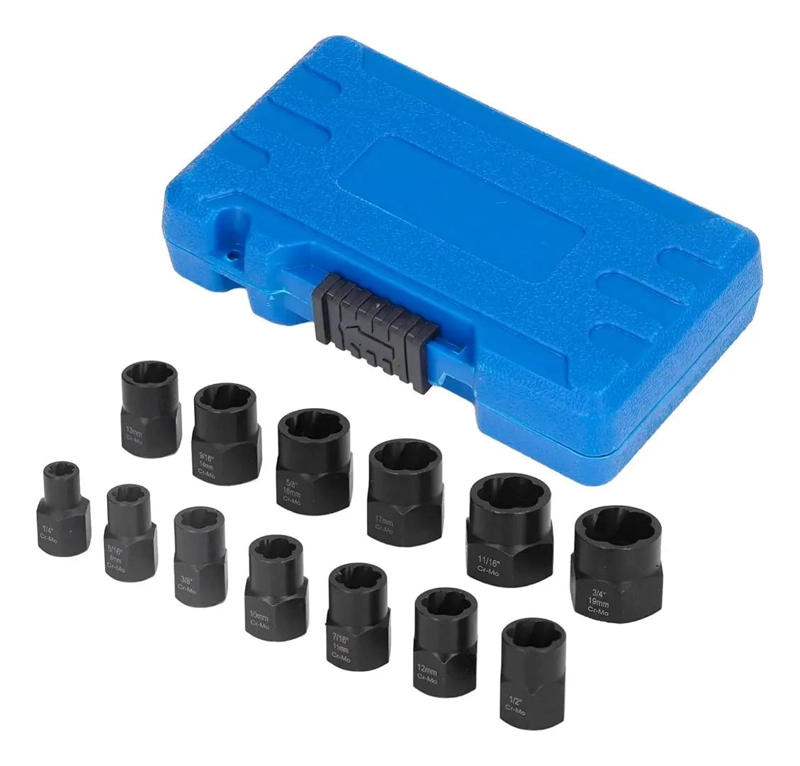 KIT DE DADOS EXTRACTORES 1/4 A 19MM PARA HERRAMIENTAS - 2