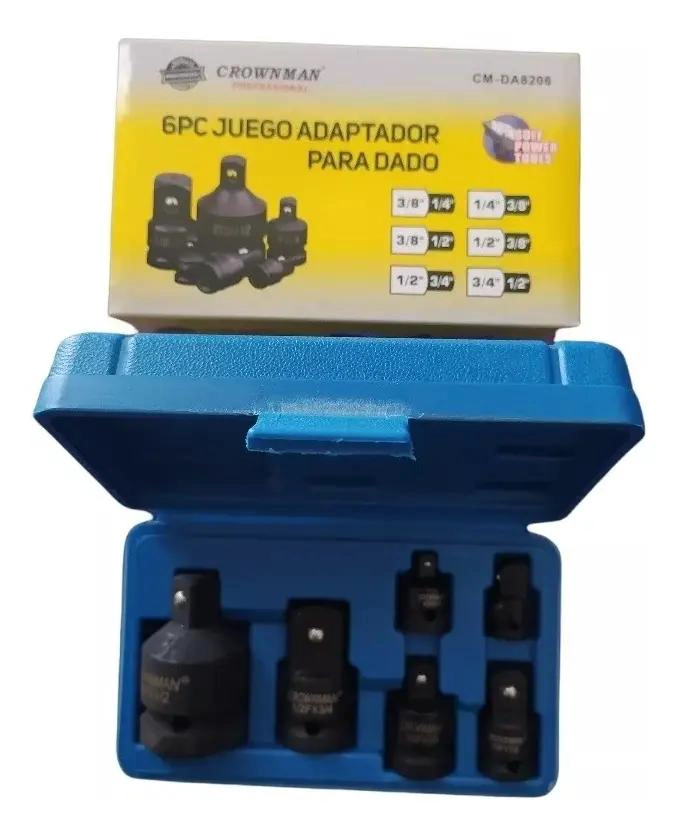 JUEGO DE DADOS Y REDUCTOR PARA PISTOLA DE IMPACTO 6 PIEZ - 2