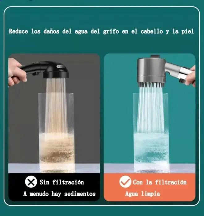 CABEZAL DE DUCHA TELE FONO ALTA PRESION CON FILTRO - 3