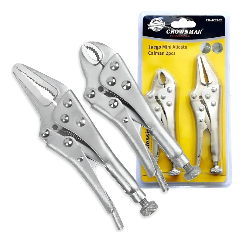SET 2 ALICATES CAIMAN MINI DE PRECISION CON SUJECION - 1